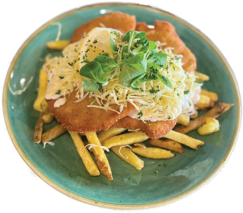 Rántott szelet hasábburgonyával